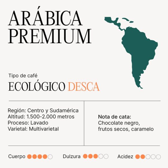 Café SELECCIÓN ARÁBICA Descafeinado Ecológico