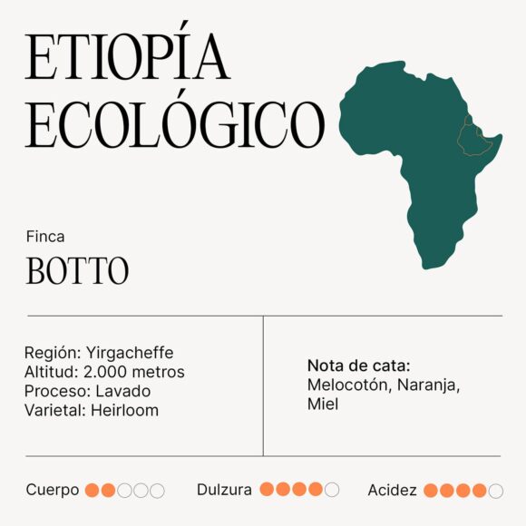 Café ETIOPÍA MOHAMED ALI Finca Botto Ecológico
